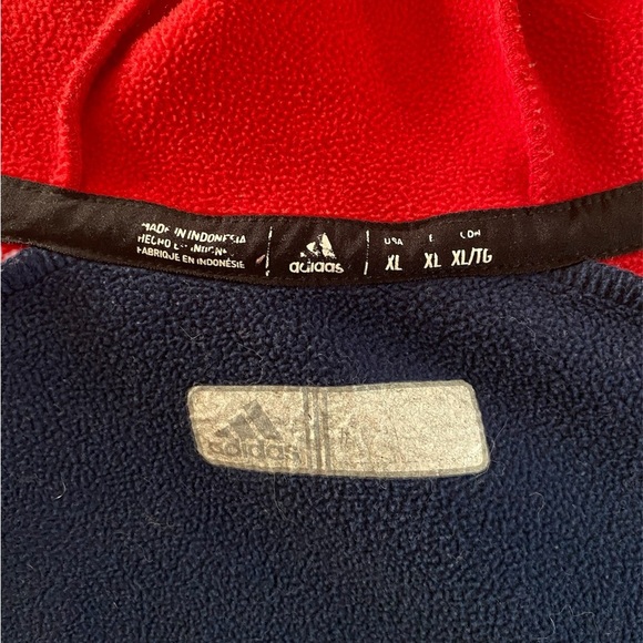 Adidas XL Blue and Red Hoodie with Sporty Accents - Picture 5 of 5